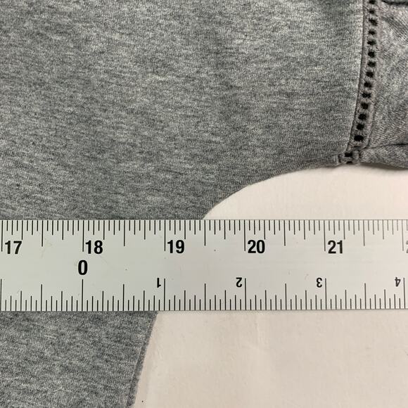 Kate Spade S Womens Drop Shoulder Sweatshirt Gray Long Sleeve *flaw - Picture 6 of 7